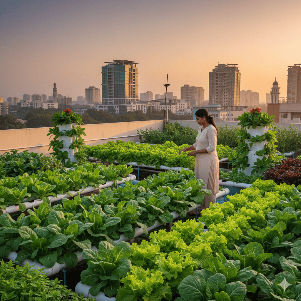 Hydroponic terrace garden