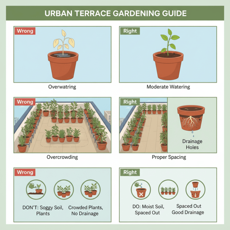 Urban terrace garden
