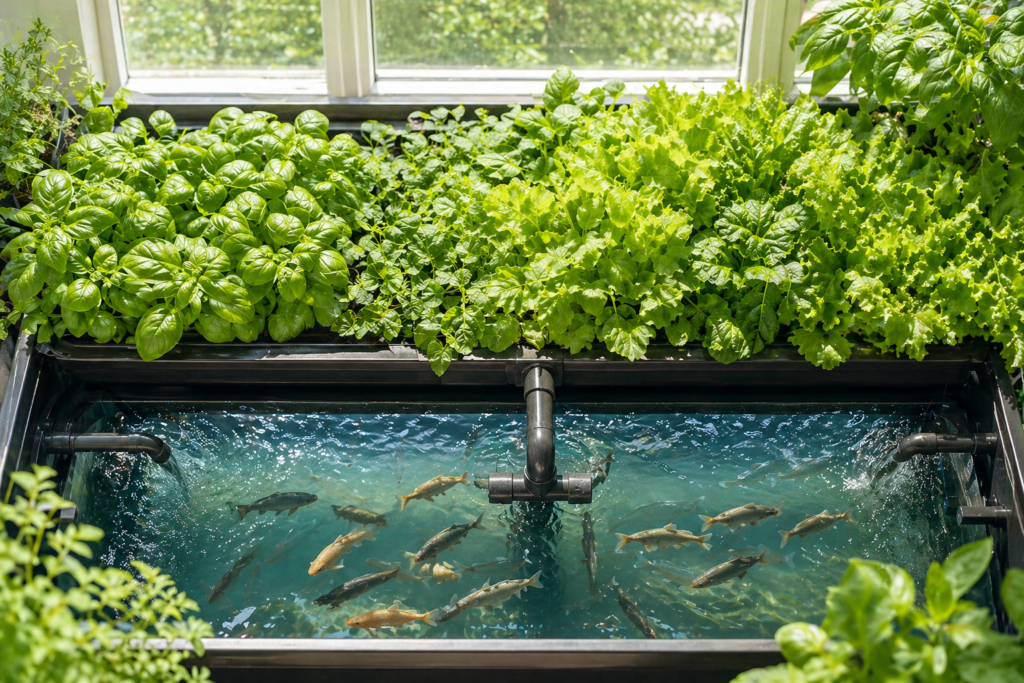 Aquaponics setup