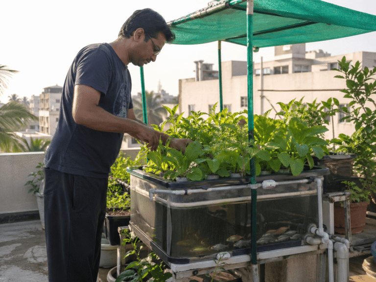 Aquaponics system at home